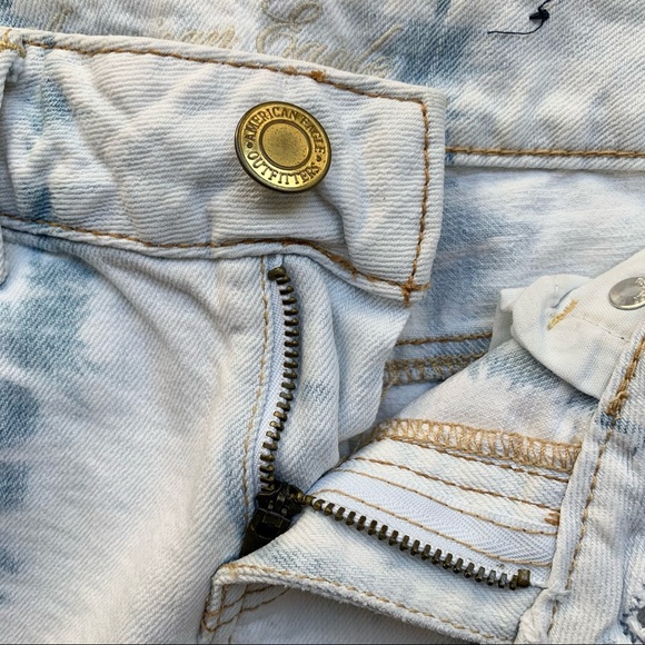 American Eagle Acid Wash Denim Shorts Size 0 - Picture 4 of 11